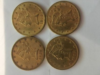 null 4 pièces de 10 dollars or de 1882-1898
 