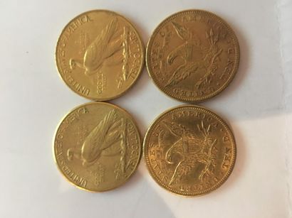 null 4 pièces de 10 dollars or de 1881-1909-1914
 