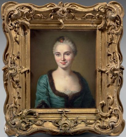 Ecole de l'EST de l'EUROPE vers 1750 Portrait de femme au diadème
Toile. Restaurations...