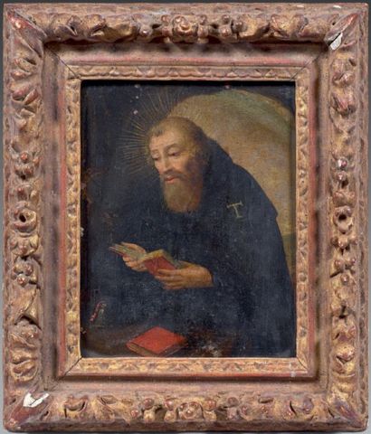 ECOLE FLAMANDE DU DÉBUT DU XVIIÈME SIÈCLE Saint Antoine
Cuivre 20,5 x 15,5 cm