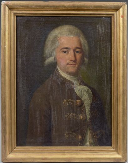 Attribué à Antoine VESTIER (1740 - 1824) Portrait d'homme à l'habit brun
Sur sa toile...