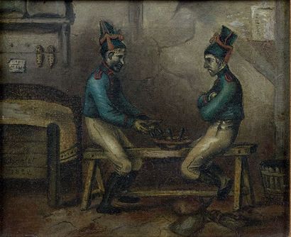 Charlet Nicolas Toussaint (1792/1845), attribué à Paire d'huiles sur toile, l'une...