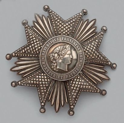 null Plaque de grand croix ou de grand officier de l'ordre de la Légion d'honneur...