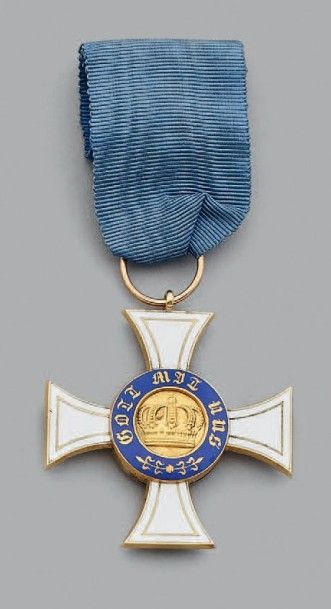 null Croix de chevalier de l'ordre de la Couronne de Prusse, créé en 1861, en or...