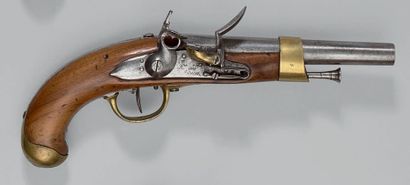 null Pistolet de cavalerie à silex modèle an XIII, canon poinçonné: “B”, “E F” et...