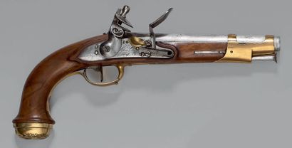 null Pistolet à silex de garde du corps du Roi premier modèle 1814/1815, canon à...