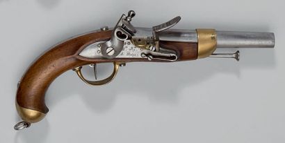 null Pistolet à silex de cavalerie modèle 1816, canon à pans puis rond poinçonné:...
