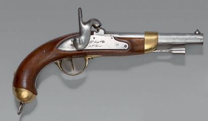 null Pistolet de cavalerie à percussion modèle 1822 T Bis, canon construit neuf,...