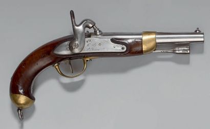null Pistolet de cavalerie à percussion modèle 1822 T Bis, canon poinçonné: “A” et...