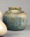 BARCK Nils de Comte (1863-1930) Vase ovoïde à col légèrement étranglé en grès à coulées...