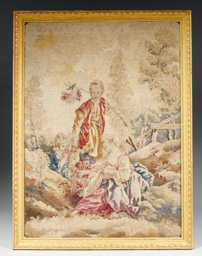 null « La Vendange » tableau de tapisserie de la manufacture Royale de Beauvais,...
