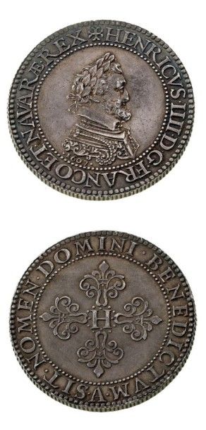 null Piéfort du franc. 1607. Paris. 28,11 g (poids double).
Tranche cannelée.
L....