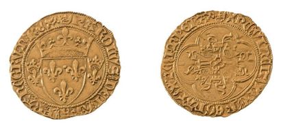 null CHARLES VII (1422-1461) Écu neuf. 2e émission (12 août 1445). 3,44 g. Tournai...