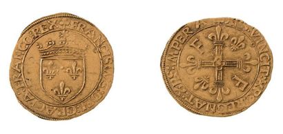 null FRANÇOIS Ier (1515-1547) Écu d'or au soleil, 5e type (21 juillet 1519). 3,40...