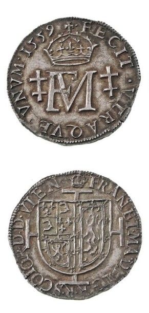 null FRANÇOIS II (1559-1560) Gros d'argent frappé en Écosse. 1559.
S. 5419. Supe...
