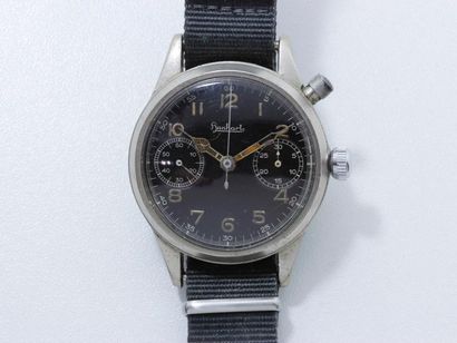 null HANHART
MONO-POUSSOIR n°100102 vers 1950
Rare chronographe bracelet de pilote...