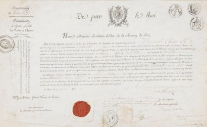 null Brevet de garde général de la conservation de la forêt de Versailles, des domaines,...