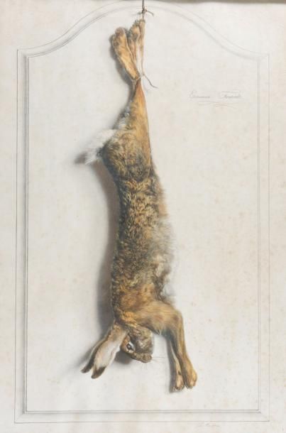 Edouard TRAVIES Le lièvre
Rare gravure en couleurs encadrée
Dim. 61 x 42 cm (piq...