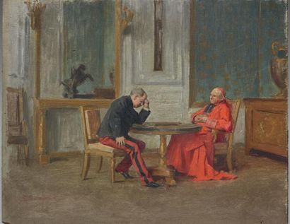 Ecole FRANCAISE du XIXème siècle, suiveur de Jean Georges VIBERT 
La confession du...