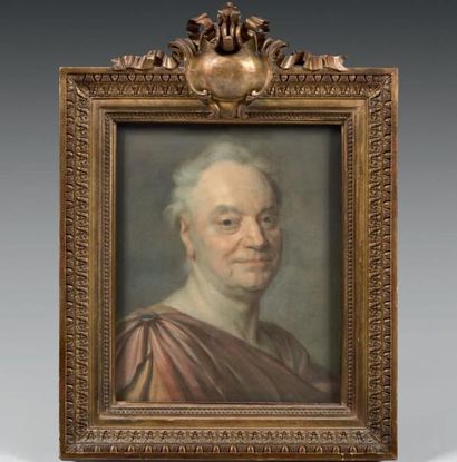 Ecole FRANCAISE du XVIIIème siècle, suiveur de Maurice QUENTIN de LA TOUR 
Portrait...