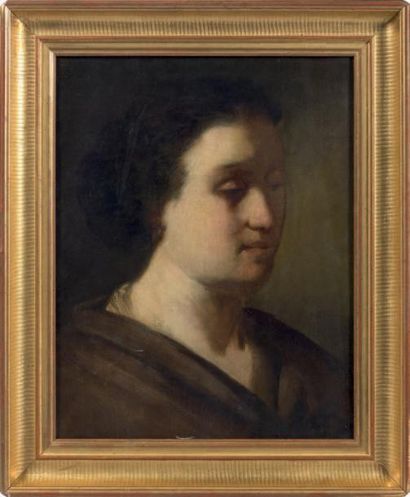 Ecole Italienne du XIXème siècle 
Portrait de femme
Toile. 41,5 x 32 cm