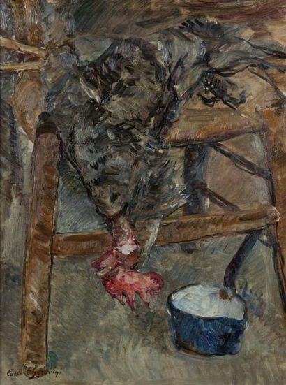 Carlo CHERUBINI (1897 - 1978) Le coq
Huile sur toile, signée en bas à gauche
61 x...