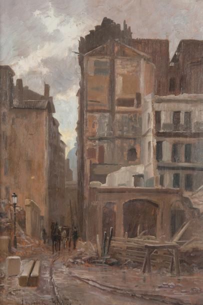 FRANK-BOGGS (1855 - 1926) Scène de rue à Paris
Huile sur panneau, signée en bas à...