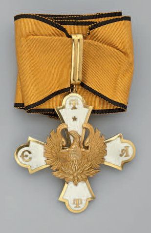 null Croix de commandeur de l'ordre du Phénix modèle républicain, 1926/1935, en vermeil...