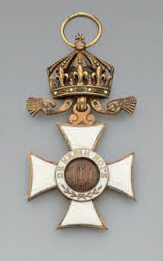 null Croix de chevalier de l'ordre de Saint-Alexandre deuxième type en vermeil émaillée...