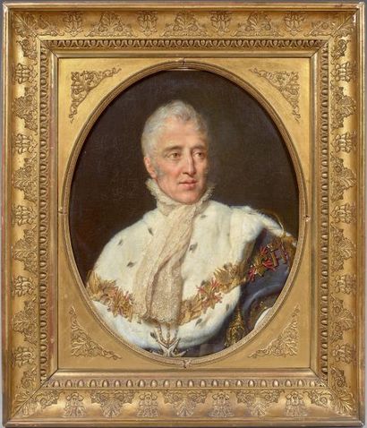 Rouget Georges (1783/1869), atelier de Portrait de Charles X en buste, en tenue du...