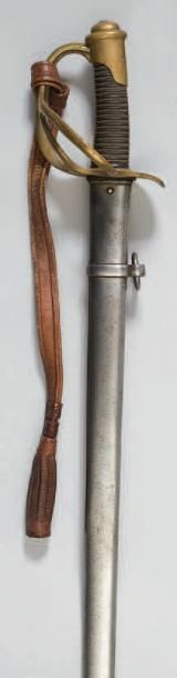 null Sabre de cavalerie modèle 1854 transformé 1882; lame droite à gorges; fourreau...