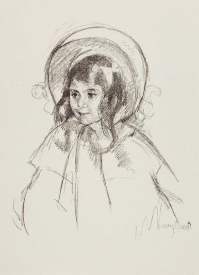 Mary CASSATT (1844-1926) 
Sarah wearing her bonnet and coat, vers 1904 (Breeskin...