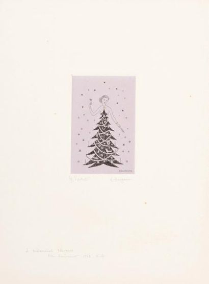 Kiyoshi Hasegawa (1891-1980) 
Soir de Noël (Catalogue OEuvre gravée 463). 112 x 76....