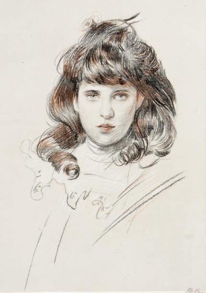 Paul César HELLEU (1859-1927) 
Ellen. 385 x 240. Lithographie en couleurs sur chine...