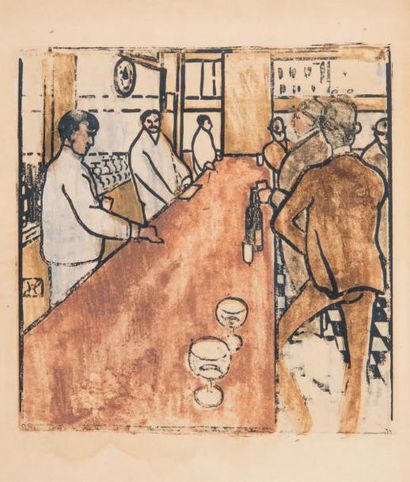 Jean-Emile LABOUREUR (1877-1943) 
Le bar en Pennsylvanie, 1904 (S. L. 618bis). 197...