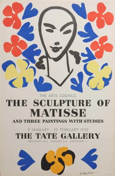 Henri MATISSE (1869-1954) 
Affiche pour «The Sculptures of Matisse» exposition à...