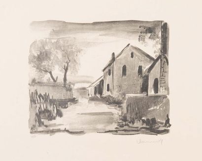 Maurice de Vlaminck (1876-1958) 
Le Moulin de la Naze - Nelle - La vallée, maisons...