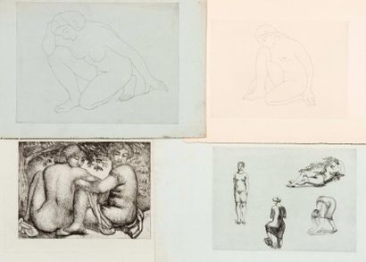 Edouard VUILLARD (1868-1940) 
Une galerie au gymnase (C. Roger-Marx 48). 252 x 192.
Lithographie...