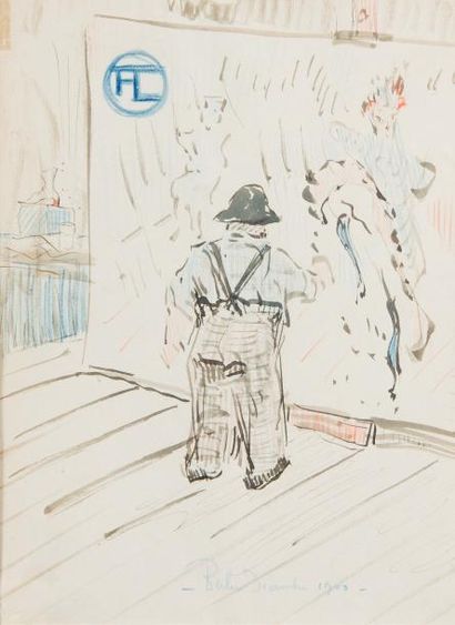 Ecole Moderne Henri de Toulouse-Lautrec, dans son atelier et études diverses
Dans...