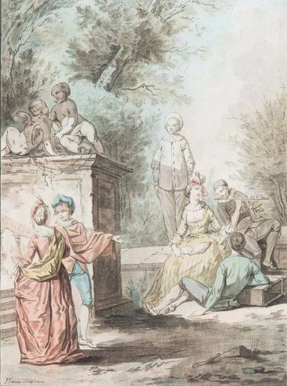 Jean-François Janinet (1752-1814) 
Le rendez-vous comique - Les comédiens comiques,...