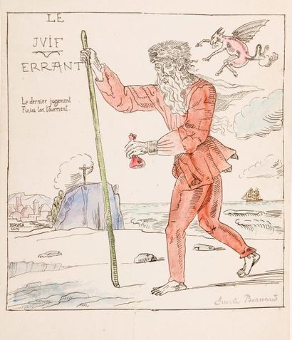 Emile BERNARD (1868-1941) 
Le Juif errant, 1897 (D. Morane 56). 425 x 376. Lithographie...