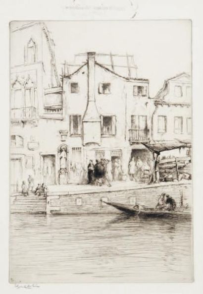 Edgar CHAHINE (1874-1947) 
Venise, Casa dei Mori - Venise, la Basilica di San Marco,...