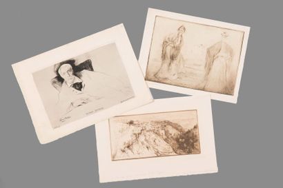 Edgar CHAHINE (1874-1947) 
Alfred Stevens - Impressions d'Italie (3 planches en plusieurs...