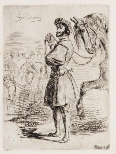 Eugène DELACROIX (1798-1863) 
Un seigneur du temps de François 1er, 1833 (Delteil...