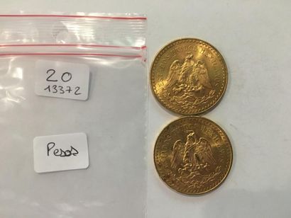 null 2 pièces de 50 Pesos or (1821-1947)
(usures)