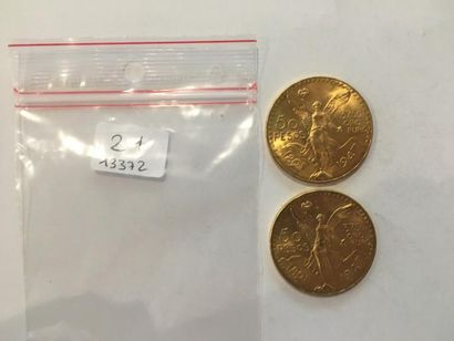 null 2 pièces de 50 Pesos or (1821-1947)
(usures)