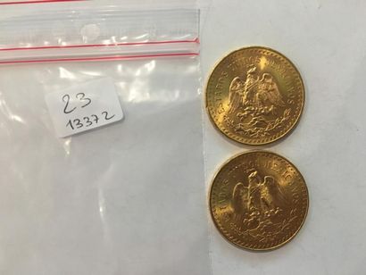 null 2 pièces de 50 Pesos or (1821-1947) 
(usures)