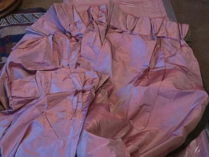 null 2 paires de rideaux rose lilas en soie artificielle
H : environ 3m
(Prêt à suspendre),...