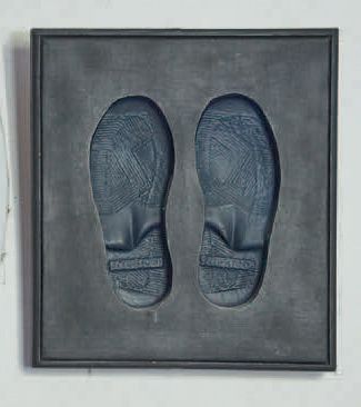 Roy ADZAK (1927-1987) Empreintes de pieds d'enfant
Signé et situé "Paris" (au dos)
Technique...