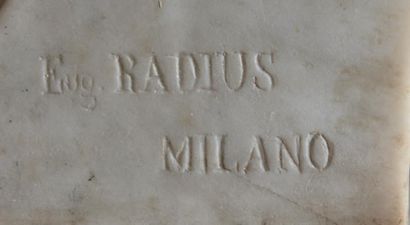 EUGÈNE RADIUS Allégorie de la foi
Signé et situé "Eug. Radius Milan"
Marbre blanc
Hauteur:...